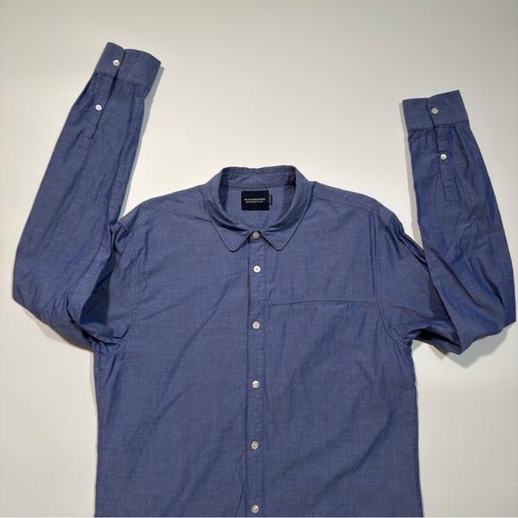 Scotch & Soda‎ Men's Casual Indigo Long Sleeve Button-Down Shirt Size Large - Picture 8 of 9